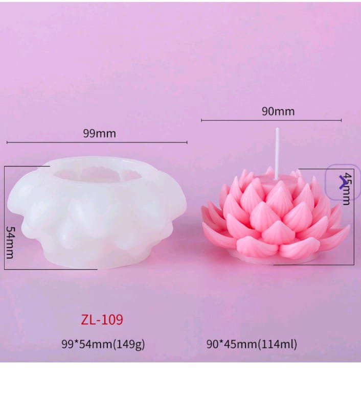 Lotus candle mould