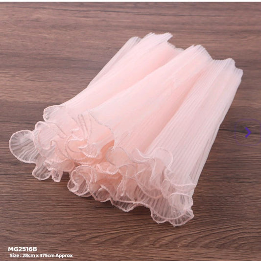 Peach Wrapping Bouquet Wrinkled Net 1 Pcs