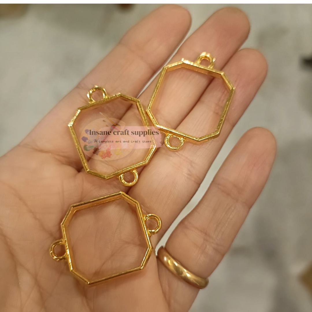 rakhi bezel
insane craft supplies
rakhi material
rakhi raw material for resin
bezels for rakhi  making
Rakhi Bezel Hexagon Design 