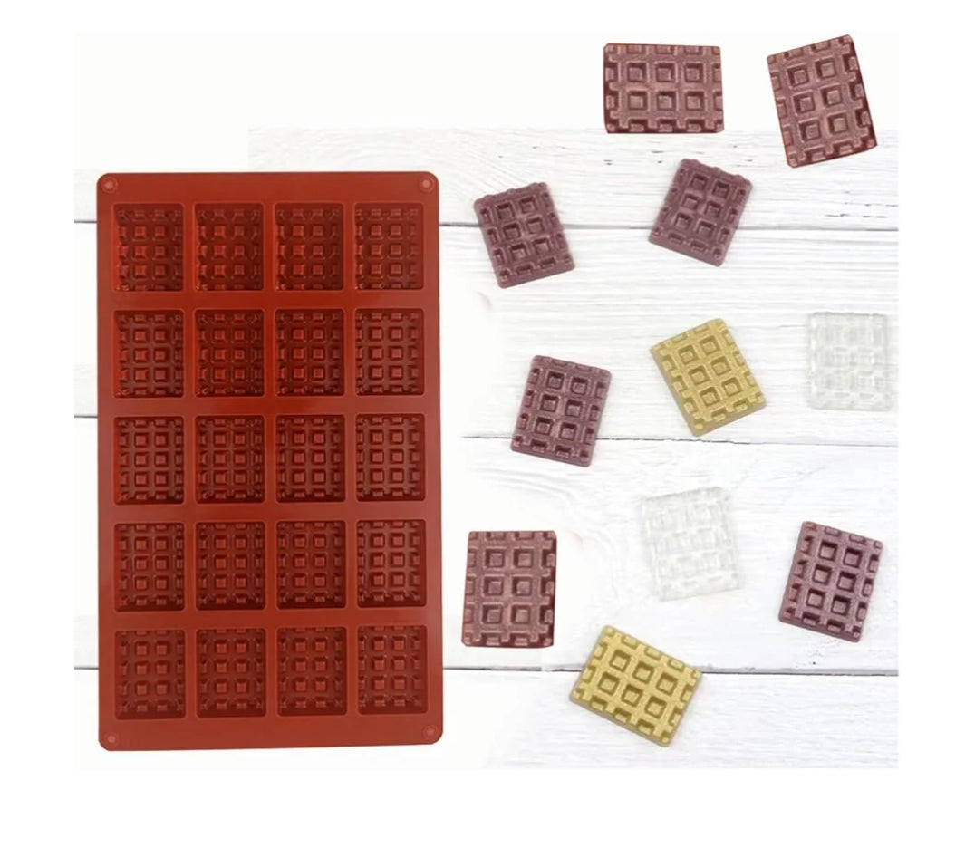 Waffle Shape Silicon Homemade Soap Mould