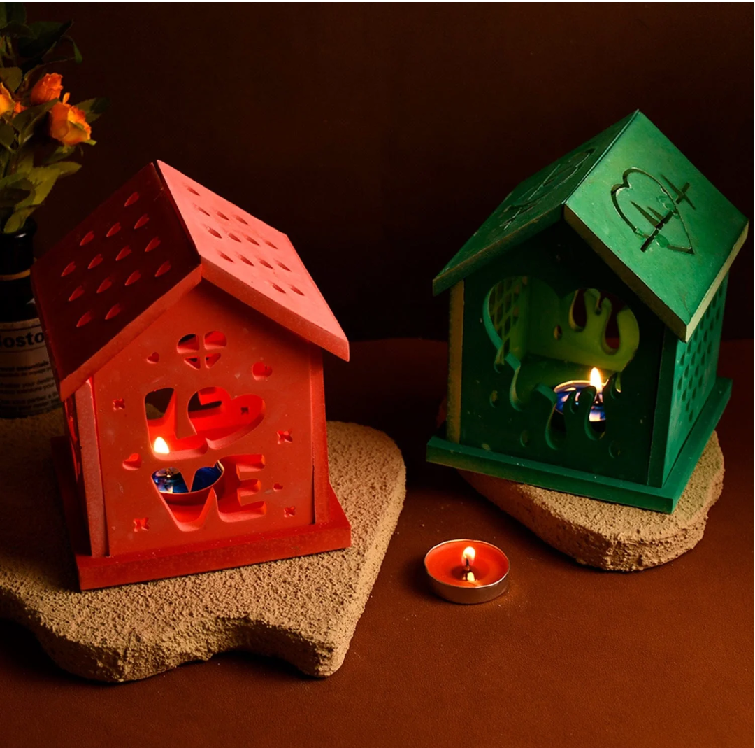 3D House Home Candle Stick Mould