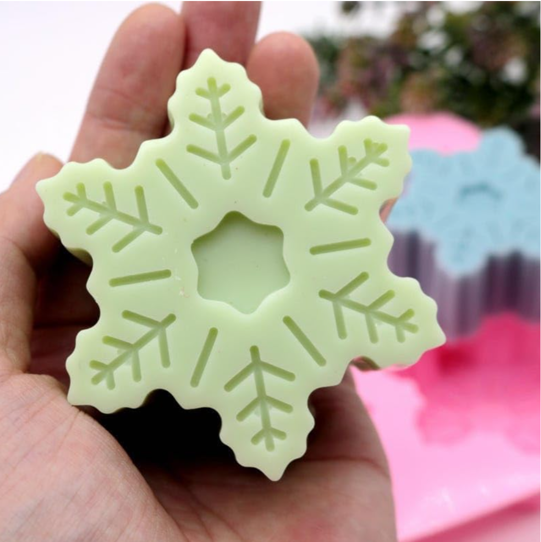 Snowflake candle mould