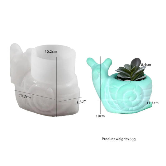 Snail Planter Candle Holder Mould 
concrete mould
candle mould
insane craft supplies