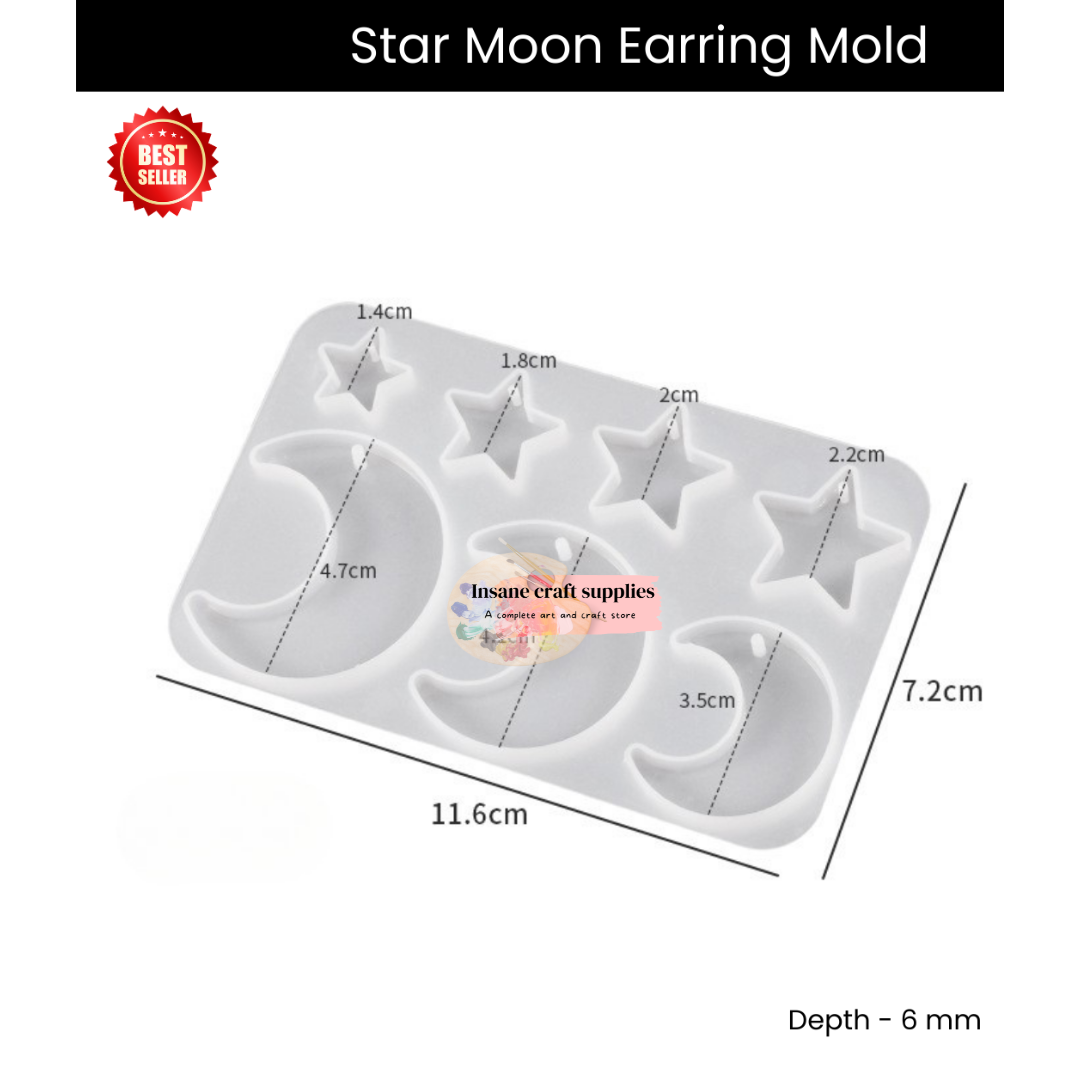 Star Moon Earing Mould
earing mold
insane craft supplies