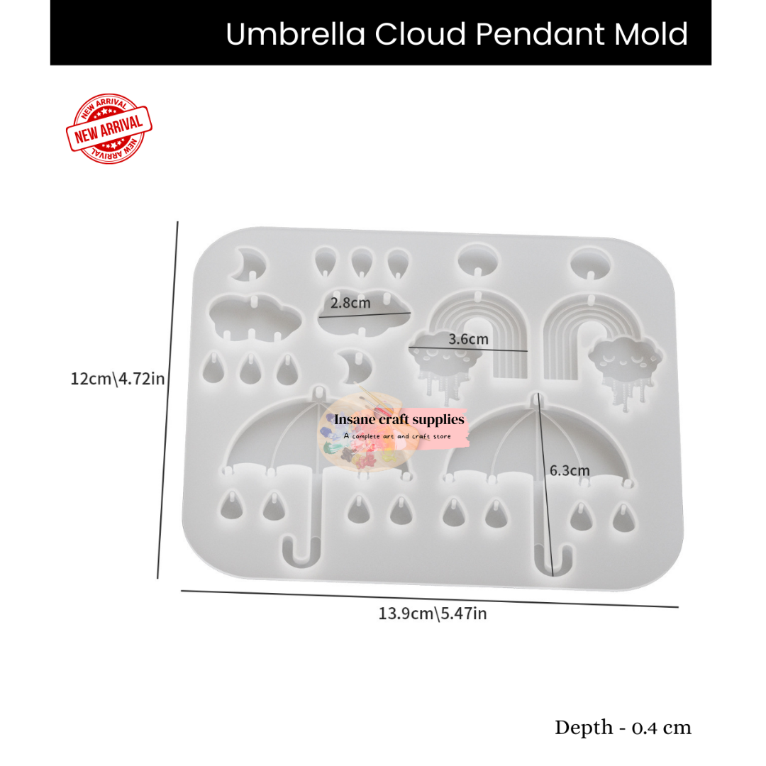 Umbrella Cloud Pendant Mould 
 Pendant Mould
resin Pendant Mould  
