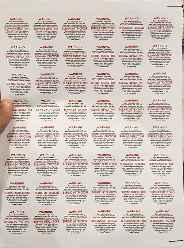 Warning Sticker Sheet White Pre-cut – insane craft supplies