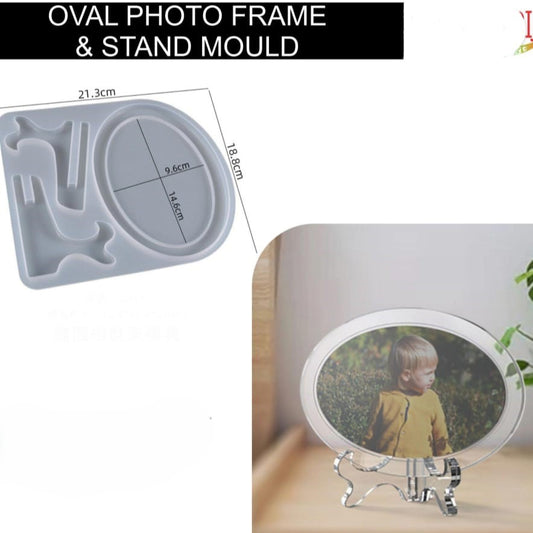 Oval photo frame and stand mould