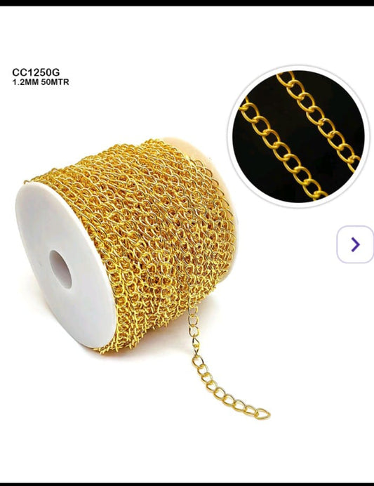Golden Chain 1.2mm 1 Mtr