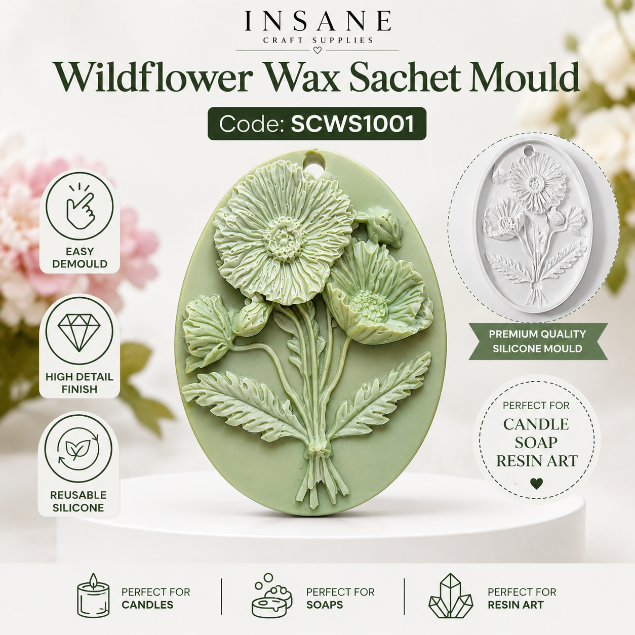 silicon mould 
candle mould
wax sachet mould