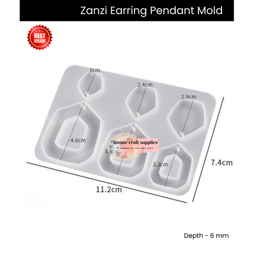 Zanzi Earing Mould 
earing mold
resin earing molds
insanecraftsupplies