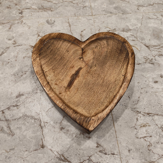 Wooden Bowl for Candles - Heart Shape