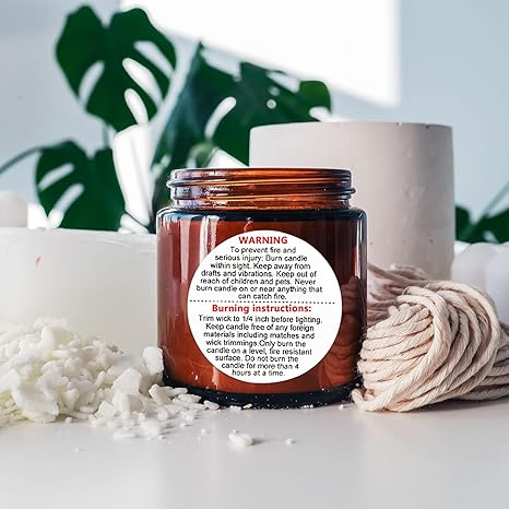 candle warning sticker