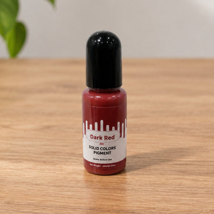 Dark Red solid color liquid pigment bottle for candle making 10ml