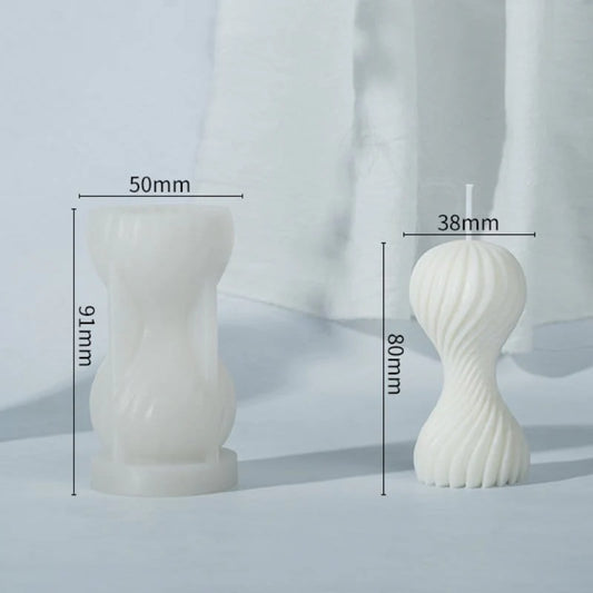 Round Wave Candle Mould HM0161