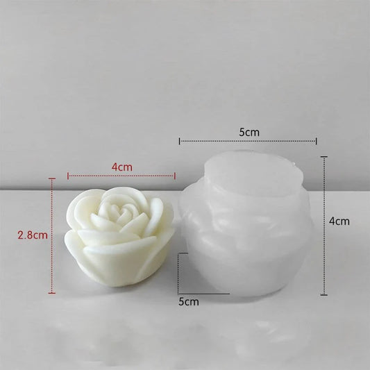 Rose Flower Candle Mould HM0223