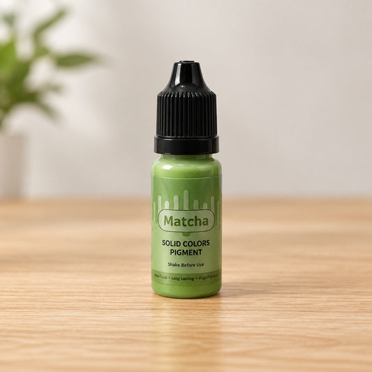 Matcha green solid color liquid pigment bottle for candle making 10ml