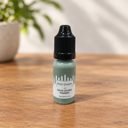 Mist Green solid color liquid pigment bottle for candle making 10ml