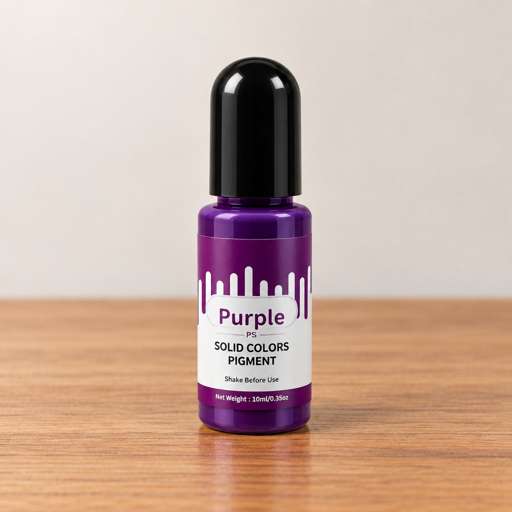Purple solid color liquid pigment bottle for candle making 10ml