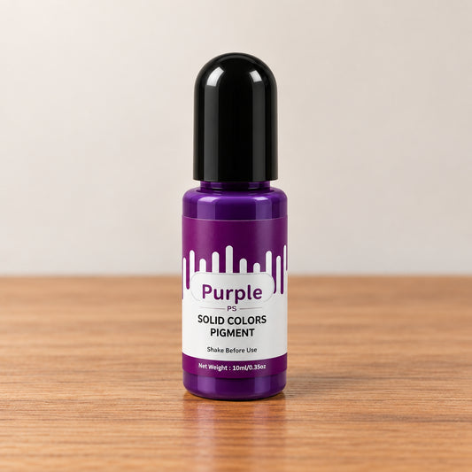 Purple solid color liquid pigment bottle for candle making 10ml
