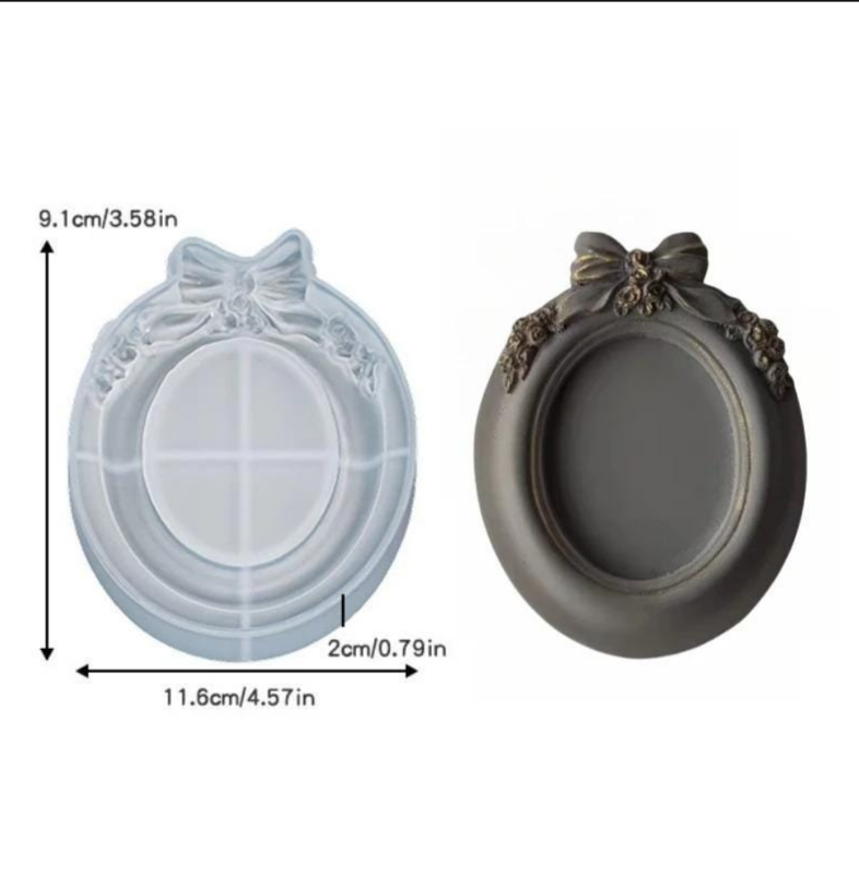 Bow Knot Oval Tray Mould DD0011