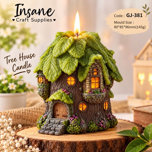 Enchanted Treehouse Silicon Candle Mould GJ381