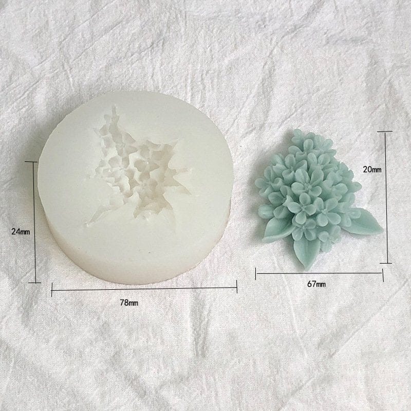 3D Hydrangea Flower Candle Mould HM0189
