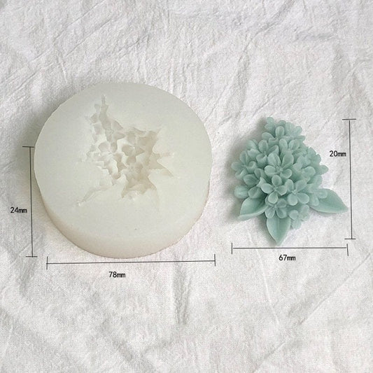 3D Hydrangea Flower Candle Mould HM0189