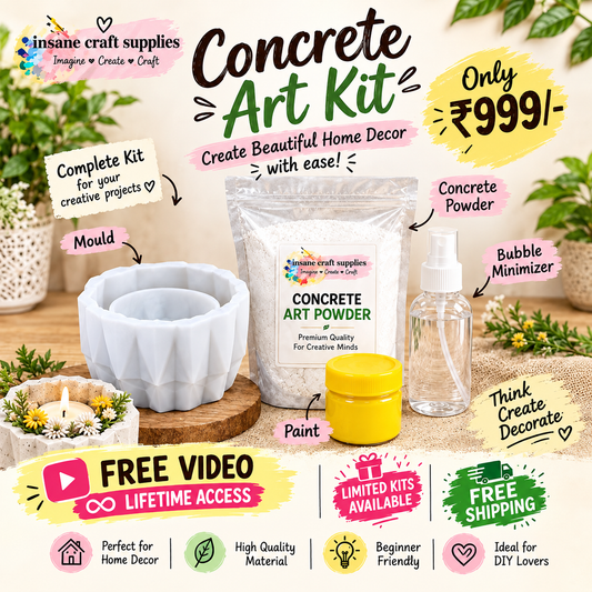 Concrete Art Kit – Complete DIY Home Decor Making Kit
