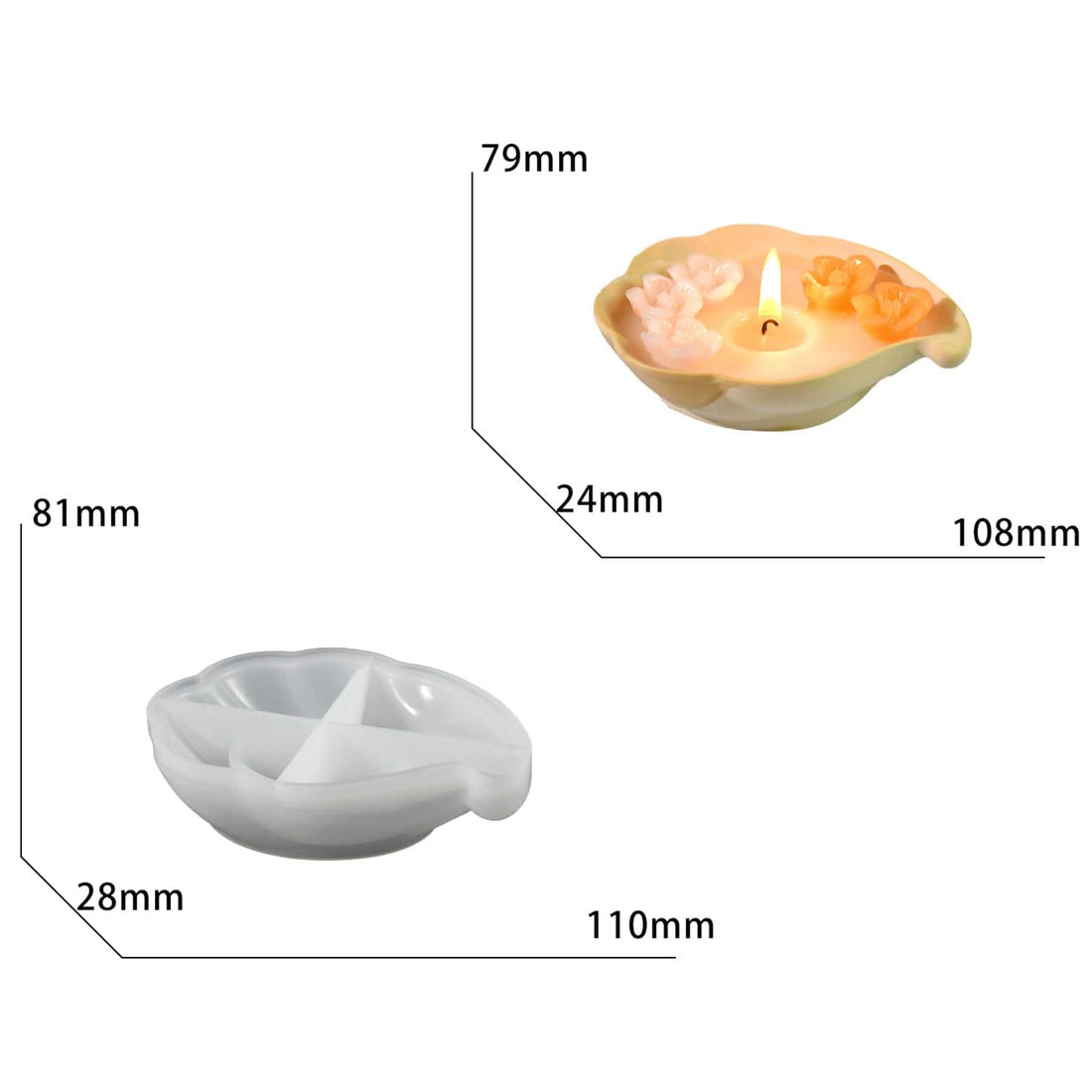 Cloud Shape Candle Dish Mould SM0908