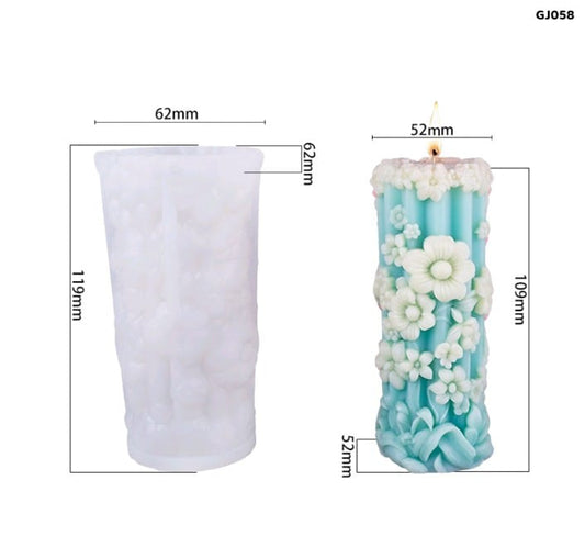 Pillar flower Candle Mould GJ058 Heavy Quality