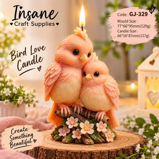 Love Birds Silicon Candle Mold GJ329