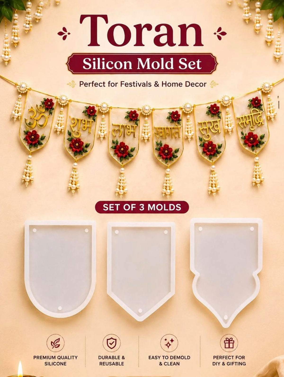 Toran Silicon mould set of 3