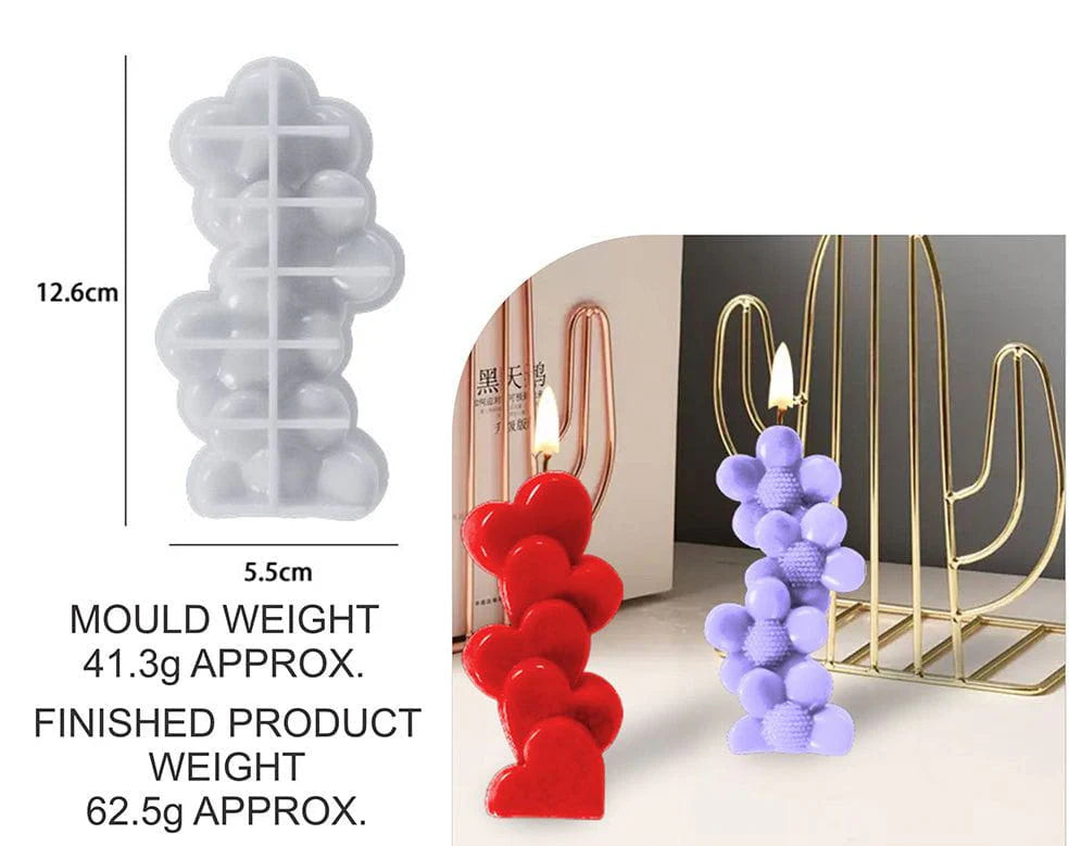 4 Sun Flower Candle Mould SM0589