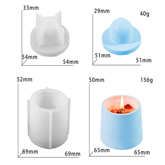 Small Candle Holder & Storage Box Mould SSM0834