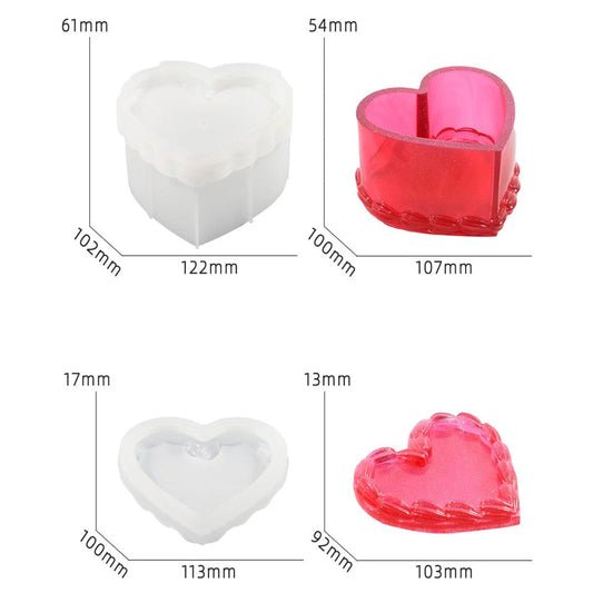 Heart Cake Shape Storage Box Mould SM0892