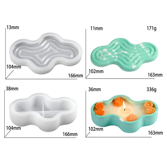 Striped Bow Pea Storage Box Mould SM0912