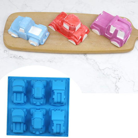 6 Cavity Assorted Sports Cars & Race Cars Silicone Mould for DIY Resin, Concrete Art, Soap, Chocolate & Cake Making