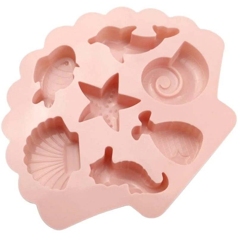7-In-1 Ocean World Silicone Mould for Concrecast Art | Sea Theme DIY Casting Mould