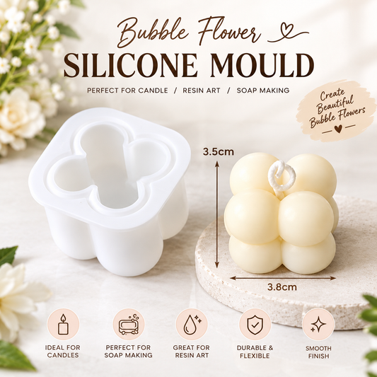 Small bubble candle silicone mould for making bubble cube candles, soy wax candles, resin art and handmade crafts