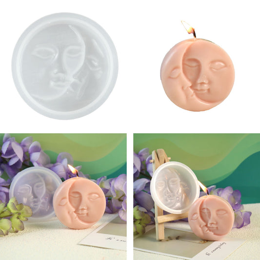 sun moon candle mould